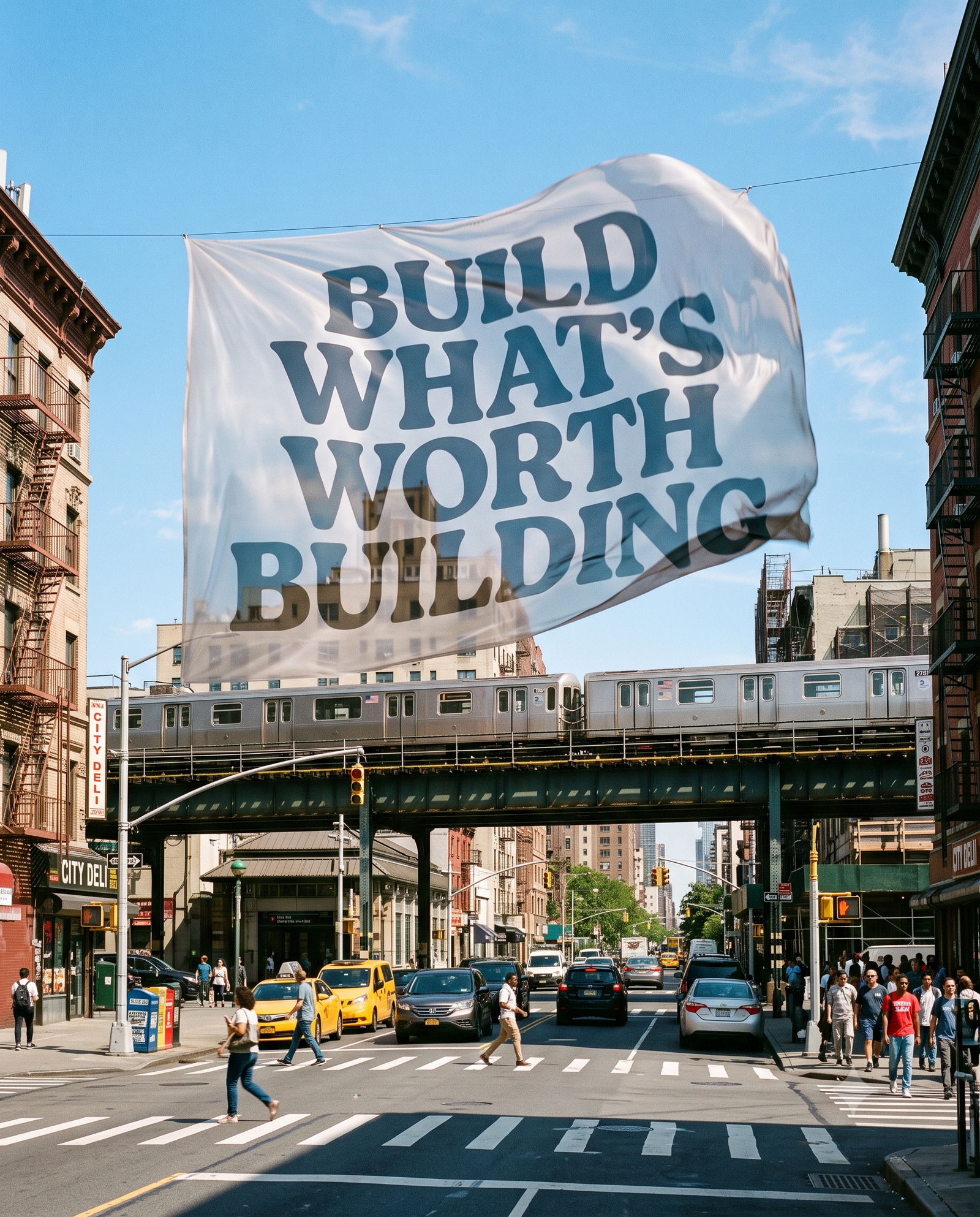 VSR7817 NYC Elevated Subway Banner & Global Urban Presence